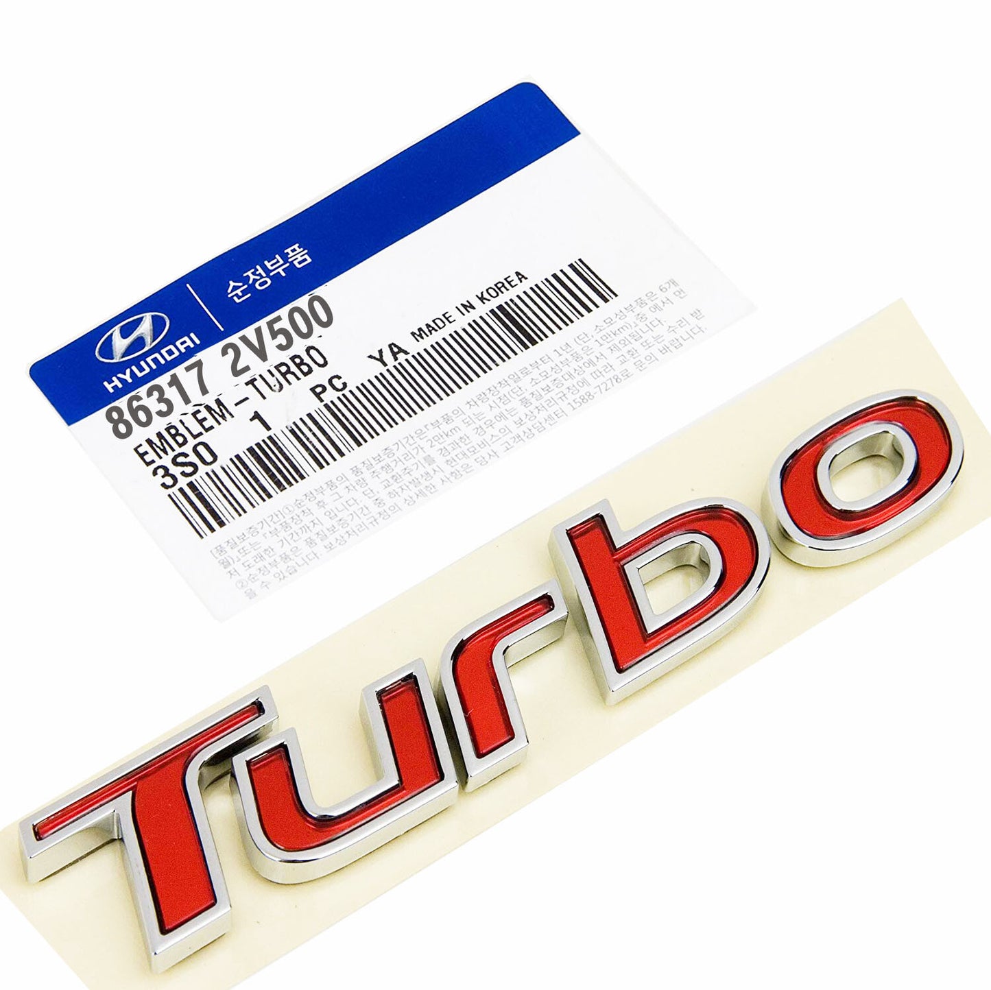 [Turbo] Trunk Tail Gate Emblem 86317-2V500 863172V500 
