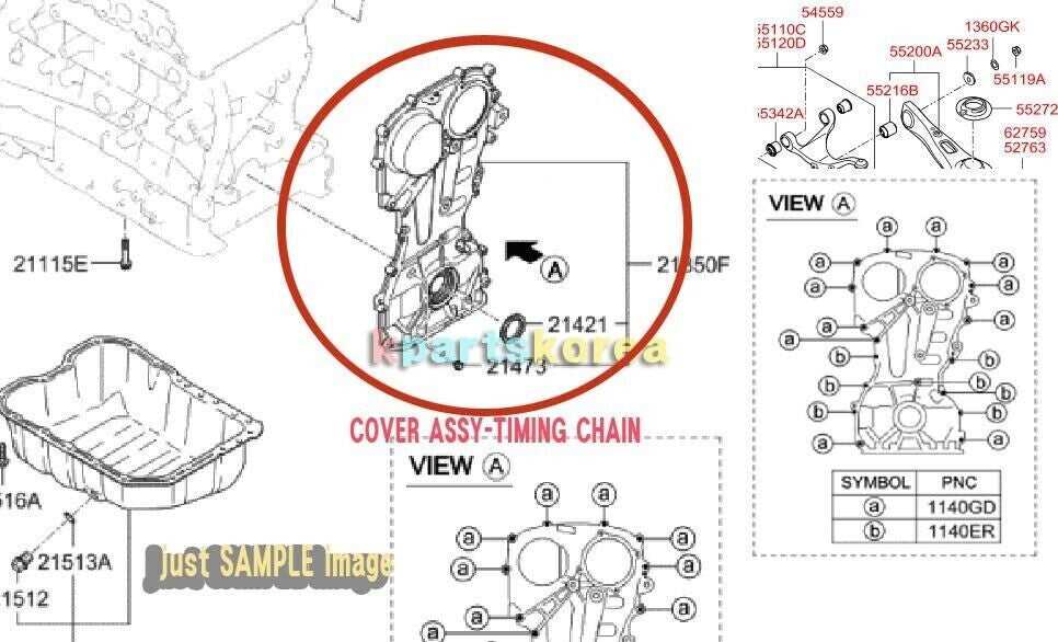 2135004132 NEW COVER ASSY-TIMING CHAIN FOR RAY 2011-17